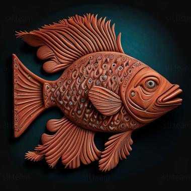 3D модель Колумбийская рыба Hifessobricon (STL)